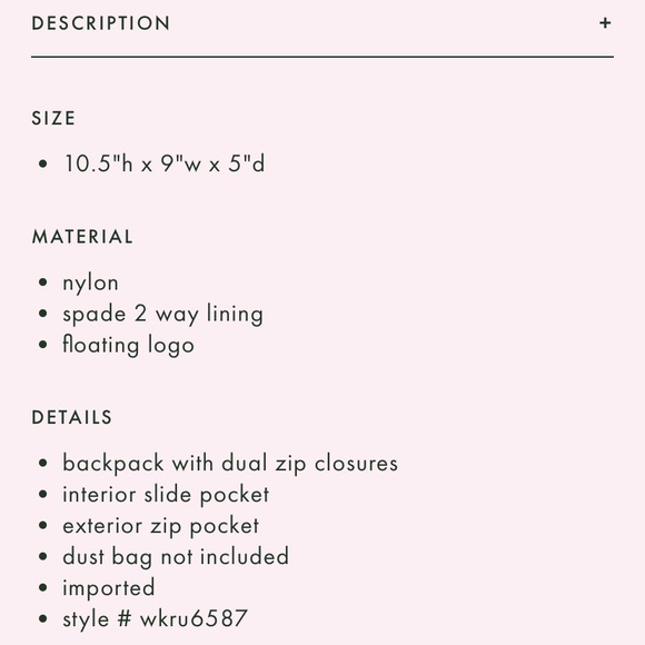 HP! 🎒👄 NWT KATE SPADE LIPS MEDIUM BACKPACK - Picture 5 of 11